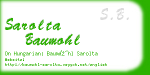 sarolta baumohl business card